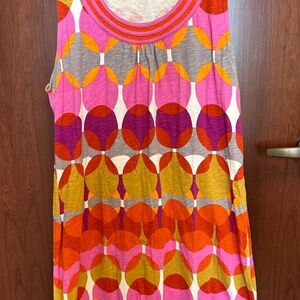 Boden Sleeveless Shift Dress - Mod Print - Size US 16